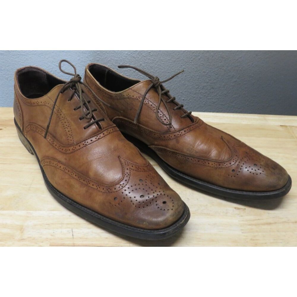 Mens To Boot New‎ York Brogue Leather Dress Shoes Italy Brown Wing Tip Size 11